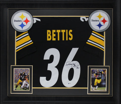 Jerome Bettis Authentic Signed Black Framed Pro Style Jersey Autographed BAS