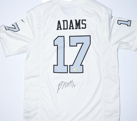 Davante Adams Autographed Raiders White Nike Game Jersey- Beckett W Hologram