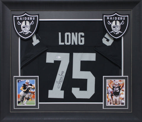 Howie Long Authentic Signed Black Pro Style Framed Jersey BAS Witnessed