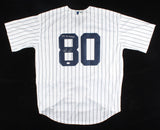 Luis Medina Signed New York Yankees Jersey Inscribed "Lets Go Yankees" (PSA)