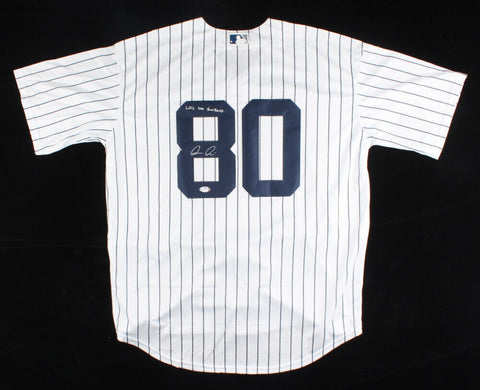 Luis Medina Signed New York Yankees Jersey Inscribed "Lets Go Yankees" (PSA)