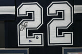 EMMITT SMITH (Cowboys blue TOWER) Signed Autographed Framed Jersey Beckett