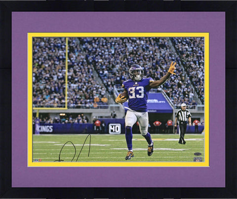 Framed Dalvin Cook Minnesota Vikings Signed 16x20 Peace Sign Photo
