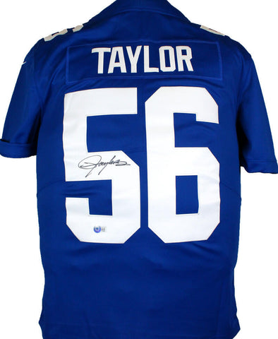 Lawrence Taylor Signed Giants Blue Nike Vapor Limited Jersey- Beckett W Hologram