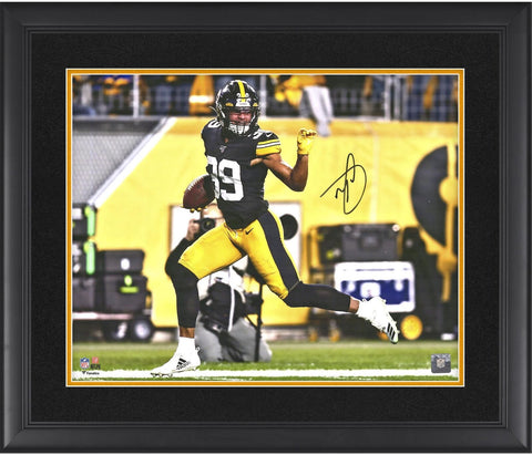 Minkah Fitzpatrick Steelers Framed Signed 16x20 Fumble Recovery Wave Photograph