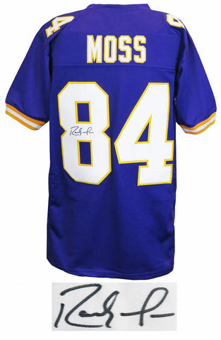 Randy Moss (VIKINGS) Signed Purple Custom Football Jersey (SCHWARTZ SPORTS COA)