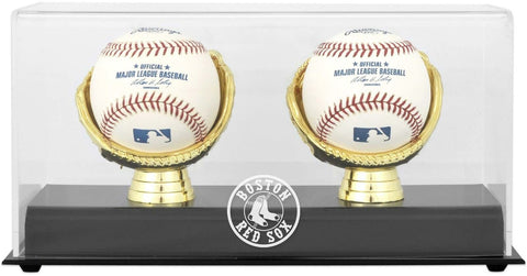 Boston Red Sox Gold Glove Double Baseball Logo Display Case - Fanatics