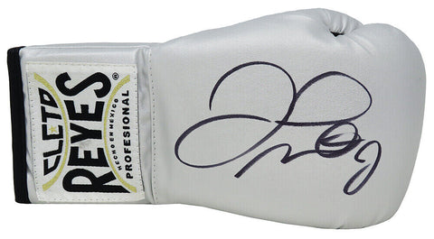 Floyd Mayweather Jr. Signed Cleto Reyes Silver Boxing Glove - (SCHWARTZ COA)