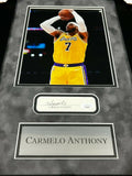 Carmelo Anthony Signed Autographed Cut Framed to 14x21 JSA