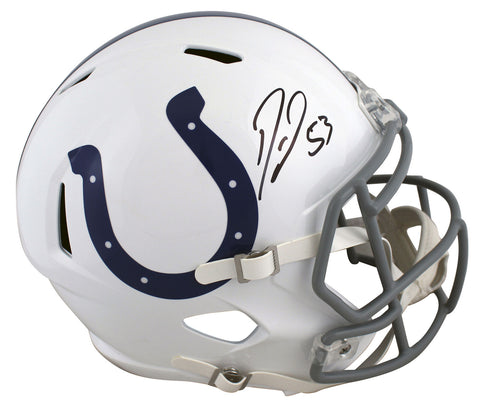 Colts Darius Leonard Authentic Signed Full Size Speed Rep Helmet BAS Witnessed