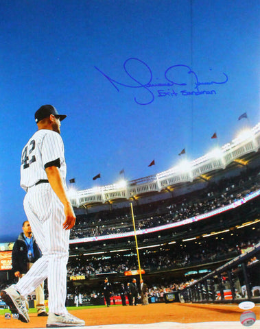 Mariano Rivera Signed16x20 NY Yankees Back View Photo W/ Exit Sandman- JSA Auth