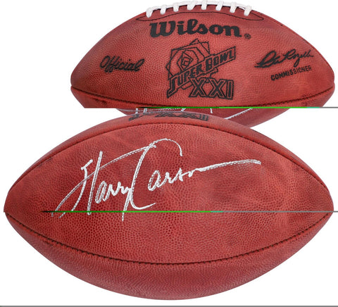 Harry Carson New York Giants Signed Wilson Super Bowl XXI Pro Football