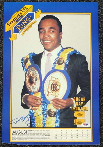Sugar Ray Leonard Autographed Signed 11x16 Magazine Poster Photo PSA/DNA #T19792
