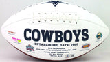 Lee Roy Jordan Autographed Cowboys Logo Football w/ SB VI Champs- Beckett W*Blk