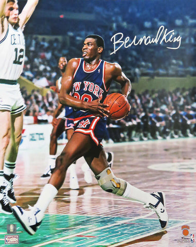 Bernard King Signed New York Knicks Action 16x20 Photo - (Schwartz Sports COA)