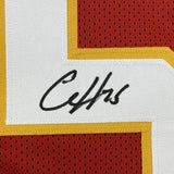 Autographed/Signed CLYDE EDWARDS-HELAIRE Kansas City Red Jersey Beckett BAS COA