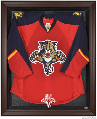 Florida Panthers (1993-2016) Brown Framed Logo Jersey Display Case