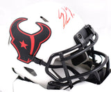 Dameon Pierce Autographed Houston Texans Lunar Speed Mini Helmet- Tristar *Red