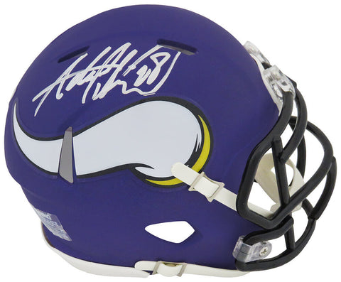 Adrian Peterson Signed Minnesota Vikings Riddell Speed Mini Helmet- SCHWARTZ COA