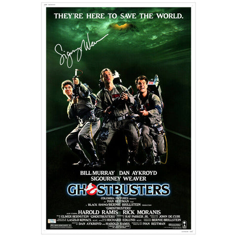 Sigourney Weaver Autographed Ghostbusters 16x24 Movie Poster