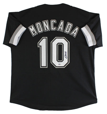 Yoan Moncada Authentic Signed Black Pro Style Jersey Autographed BAS