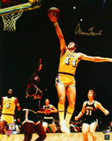 Jerry West Autographed Los Angeles Lakers 16x20 Layup PF Photo-Beckett W Holo