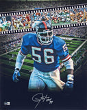 Giants Lawrence Taylor "HOF 99" Authentic Signed 16x20 Edit Collage Photo BAS W