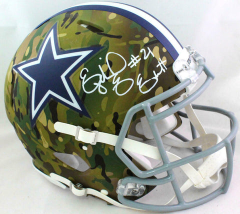 Ezekiel Elliott Autographed Cowboys Authentic Camo F/S Helmet- Beckett W *White
