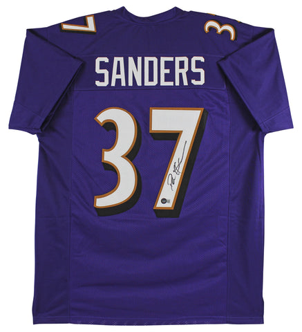Deion Sanders Authentic Signed Purple Pro Style Jersey Autographed BAS Witnessed