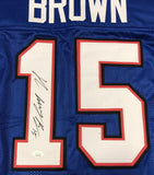 John Brown Signed Bills Blue Jersey (JSA COA) Buffalo All Pro Wide Receiver