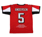 Morten Andersen Signed Atlanta Custom Jersey with Career Stat Embroidery