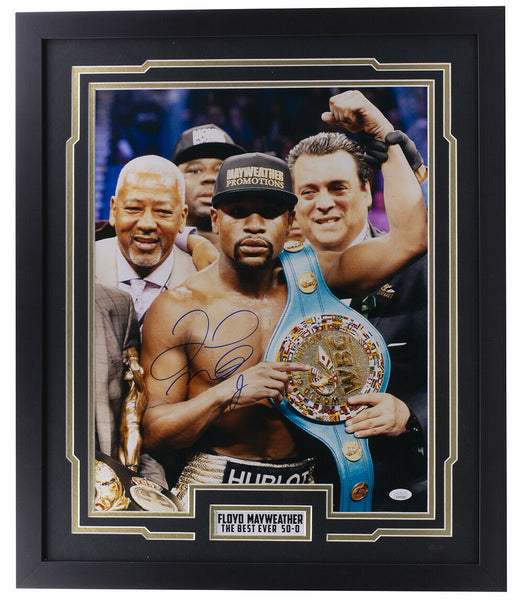 Floyd Mayweather Jr. Signed Framed 16x20 Boxing Photo JSA ITP