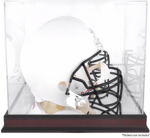 Louisville Cardinals Mahogany Base Logo Helmet Display Case