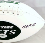 Curtis Martin Autographed New York Jets Logo Football w/ HOF- Beckett Auth
