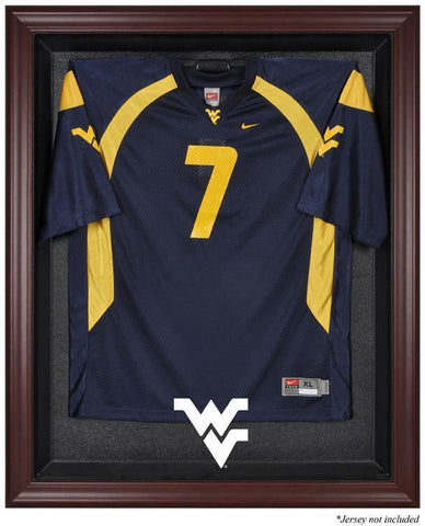 West Virginia Mountaineers Mahogany Framed Logo Jersey Display Case