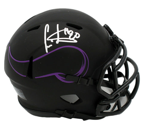 Cris Carter Signed Minnesota Vikings Speed Eclipse NFL Mini Helmet