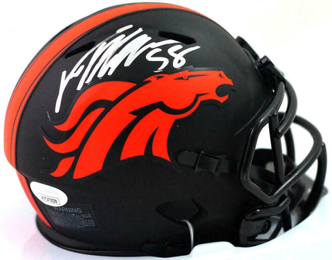 Von Miller Signed Denver Broncos Eclipse Speed Mini Helmet - JSA W Auth *Silver
