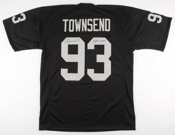 Greg Townsend Signed Los Angeles Raiders Jersey Inscribed 'RATS
