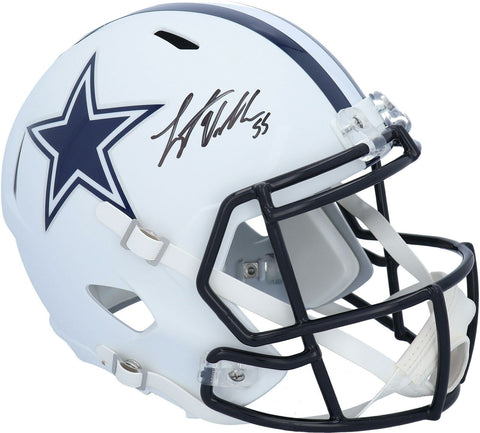 Leighton Vander Esch Cowboys Signed Flat White Alternate Revolution Rep Helmet