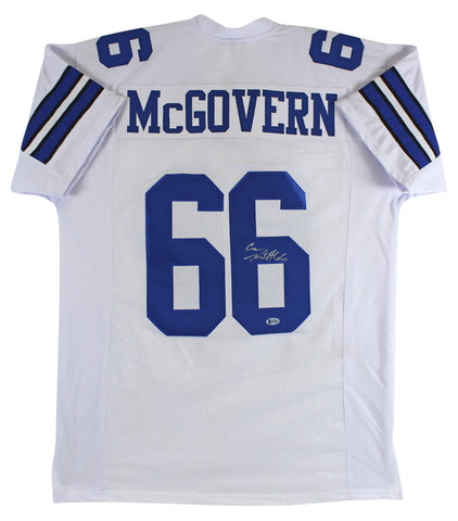 Cowboys Connor McGovern Authentic Signed White Pro Style Jersey BAS Witnessed