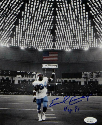 Earl Campbell Signed Houston Oilers 8x10 Pointing Photo W/ HOF- JSA W Auth *Blue