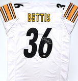 Jerome Bettis Autographed White Pro Style Jersey - Beckett W Hologram *Silver