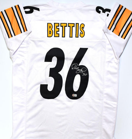 Jerome Bettis Autographed White Pro Style Jersey - Beckett W Hologram *Silver