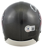 Buccaneers Mike Alstott Authentic Signed Pewter Rep Mini Helmet BAS Witnessed