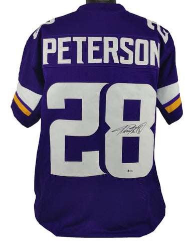 Adrian Peterson Authentic Signed Purple Pro Style Jersey BAS Witnessed