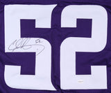 Chad Greenway Signed Minnesota Vikings Career Highlight Stat Jersey (TSE Holo)