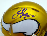 Herschel Walker Autographed Vikings Flash Speed Mini Helmet Beckett WS27101