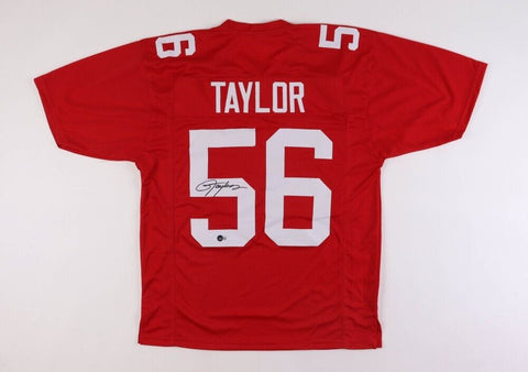 Lawrence Taylor Signed New York Giants Jersey (Beckett) 2xSuper Bowl Champion