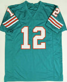 Bob Griese Autographed Teal Pro Style Jersey w/ Insc - JSA W Auth *1