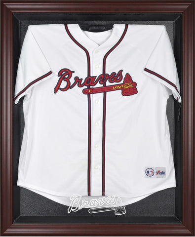 Atlanta Braves Mahogany Framed Logo Jersey Display Case - Fanatics Authentic